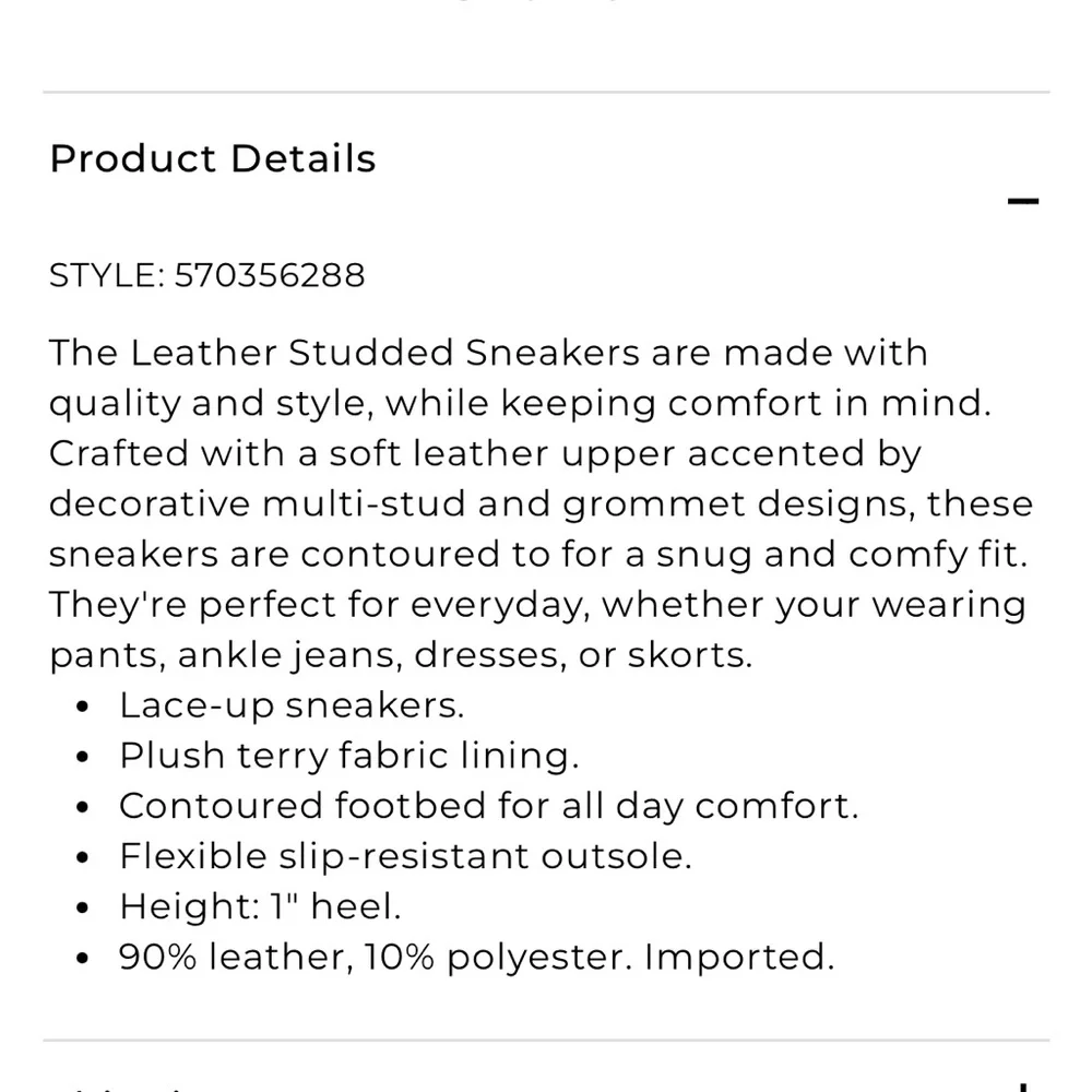 Chico’s Leather Studded Sneakers - Picture 4 of 5